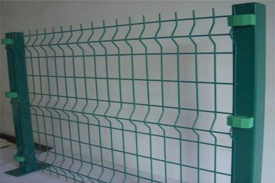 China 50x100mm Green PVC Coated Wire Fencing 3D Curved For Garden for sale