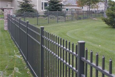 China Bamboo Imitation Tubular Steel Fence Aluminium Wrought Iron Fence Panels for sale