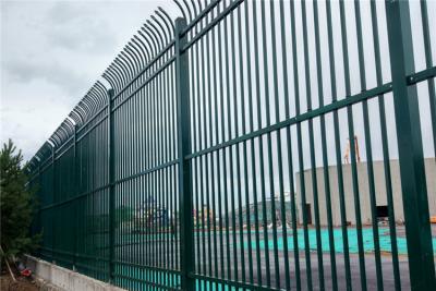 China Black Metal Tubular Fencing Galvanized Ornamental Steel Fence for sale