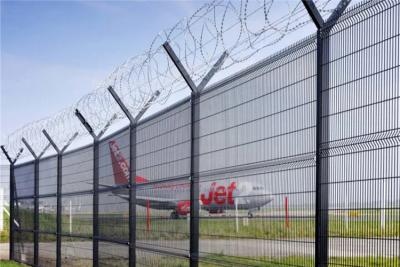China PVC Coated Airport Security Fencing BTO 22 Prison Barbed Wire Fence for sale