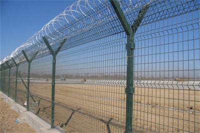 China Y Post Airport Security Fencing 50x200mm Welded Razor Wire Mesh for sale