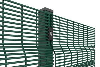China Powder Coated 358 Anti Climb Fence Green Anti Climb Security Fencing for sale