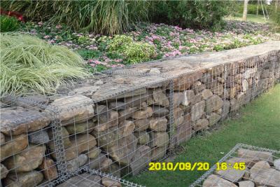 China Grey Galfan Coated Welded Gabion Box Retaining Gabion Rock Cages for sale