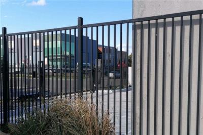 China Boundary Steel Tubular Picket Fence Powder Coated Garrison Fence for sale