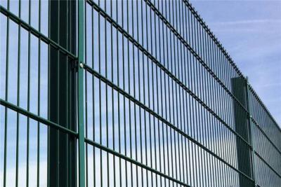 China Security 656 Twin Wire Mesh Metal Welded Wire Fence With Square Post for sale