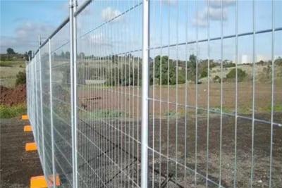 China Welded Heras Security Fence Panels White Perimeter Patrol Temporary Fencing for sale
