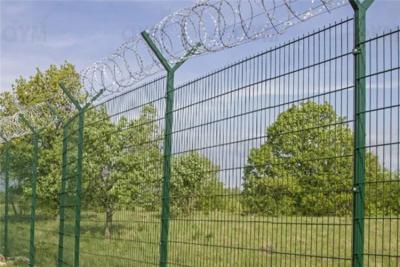 China Q195 Or Q235 Prison Barbed Wire Fence Anti Climb Security Fence for sale