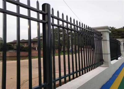 China Galvanized Steel Tubular Metal Fence Q195 Or Q235 Black Powder Coated for sale