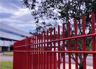 중국 Flat Top Square Pipe Powder Coated Tubular Fencing Horizontal Rail Galvanized Steel Q195 Q235 판매용
