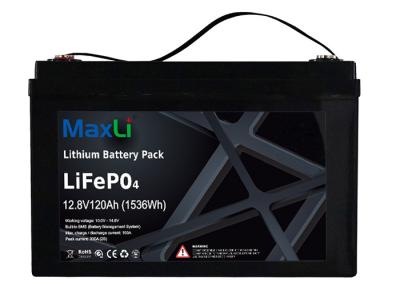 China MaxLi 12V lithium ion battery 12V Lithium battery 12V 120AH LiFePO4 battery for Marine/Trolling motor,OEM,IP56,M8 Bolt for sale