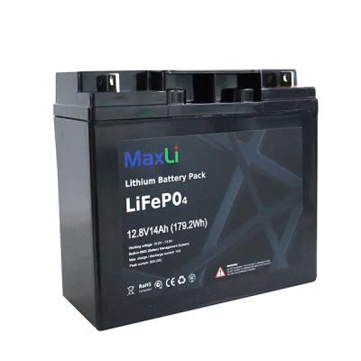 China LiFePO4 12V 12Ah/14Ah 179.2Wh Rechargeable Lithium Battery for sale