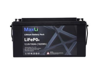 China Ciclo profundo de 12V 150Ah de la batería ligera del litio Lifepo4 en venta