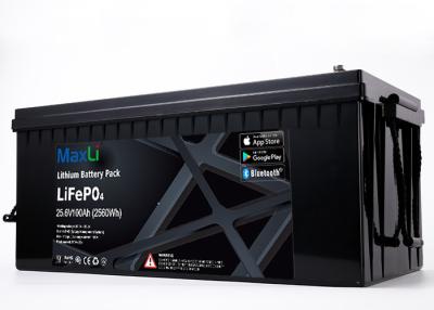 China bateria IP65 do lítio Lifepo4 de 24V100Ah 2560Wh para campistas Motorhomes do rv à venda