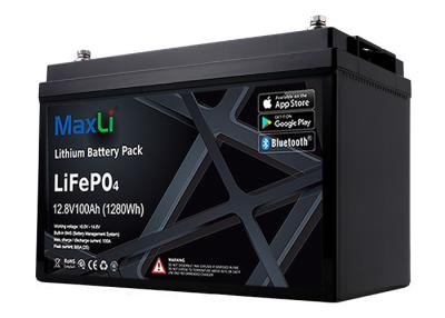 China MaxLi 12V 100Ah Deep Cycle RV Battery 12V Lithium Battery 100AH LiFePO4 Battery for sale