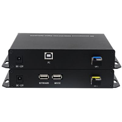 China VGA KVM Fiber Extender Converter with duplex rs232 and bidirectional audio for sale
