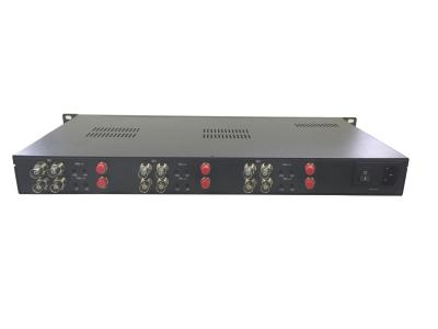 China 6-ch unidirectional 3G-SDI Fiber Optic Extender with 6 fiber cables and audio embedder for sale
