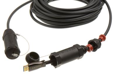 China Armored HDMI 2.0 AOC fiber optic cable for CCTV surveillance broadcast for sale