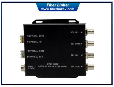 China 2-ch Bidirectional 12G-SDI Fiber Extender and Converter with 4 core optic cables for sale