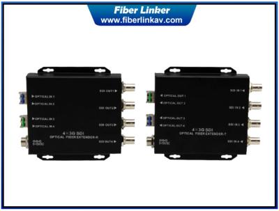 China 12G-SDI Fiber Optic Extender with 4X3G-SDI over 1 core fiber for sale