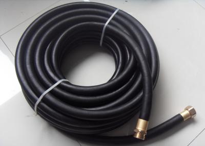 China Black Rubber Heavy Duty Contractor Commercial Grade Water Hose With Brass Fittings for sale