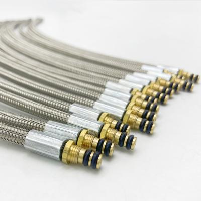 China Braided Stainless Steel Wire Flexible Gas Hose For Stove High Pressure for sale