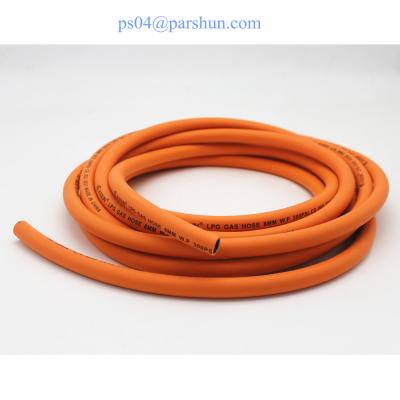 China Rubber Oranje Lage Druk Flexibele Duim van BS Slang Gas EN16436 5/16 de“ Te koop