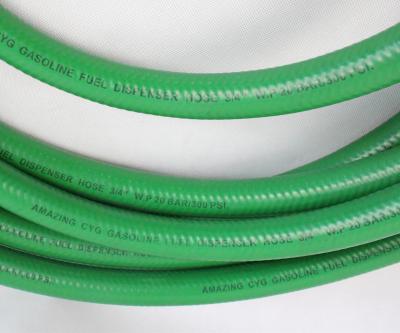 China Rubber fuel transfer hose , Gas Station flexible fuel hose 4 Meters Long for sale