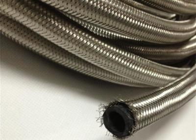 China AN4  / AN 6 Braided Rubber Fuel Hose for Automotive , Stainless Steel Outer for sale