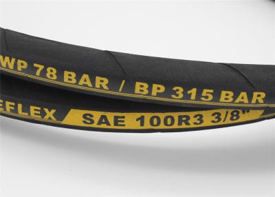 China Double Fibre Braided High Hydraulic Pressure Hose J517 SAE 100R3 Neoprene Cover for sale