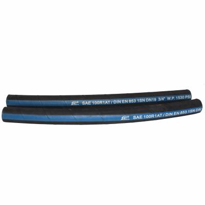 China SAE100r1at / 1sn Dn19 High Pressure Hydraulic Hose , Wire Braided Rubber Hose for sale