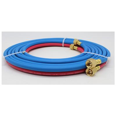 China EPDM Rubber Oxy / Acet Twin Welding Hose With Fittings Red And Blue for sale