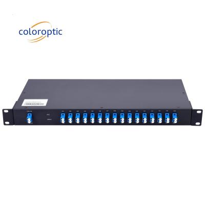China 24 Channel DWDM Passive Optical Multiplexer / Demultiplexer 1RU Rack for sale