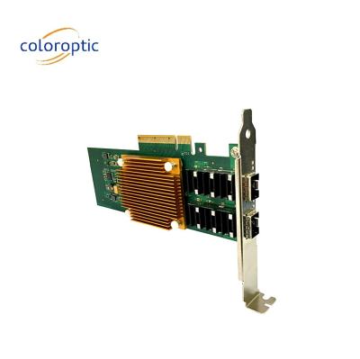 China Dual Port Pcie Network Card 25G Optical NIC Host Bus Adapter PCI Express 2.0 for sale