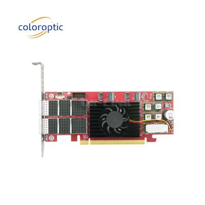 중국 PCIe X16 100G QSFP28 이더넷 스마트 카드 듀얼 포트 엑실린 엑스트라스케일+ 16nm 기반 판매용