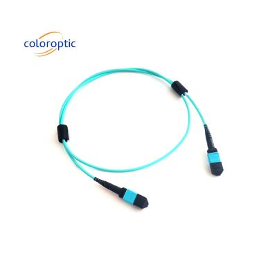 China 12 core Effortless Connectivity with MTP reg MPO network patch cord for SR4 and PSM4 Applications à venda