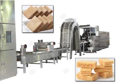 China Cadena de producción de la galleta de la oblea de la calefacción de gas, galletas del bocado de la oblea que hacen máquina 110 kilogramos/H en venta