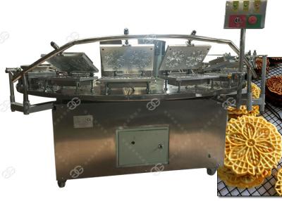 China Crispy Sunflower Cookies Snacks Making Machine Italy Electric Pizzelle Baker for sale