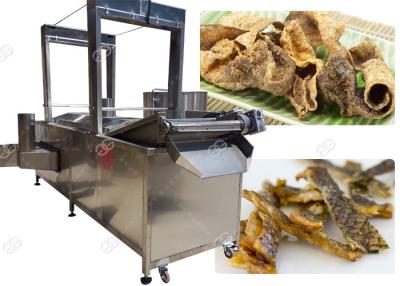 China Crispy Fish Skin French Fries Frying Machine Gas Type 100 - 200kg/H Capacity for sale