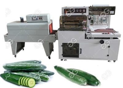 China Industrial Food Packing Machine L Bar Cucumber Shrink Wrap Machine With Photoelectric Detection for sale