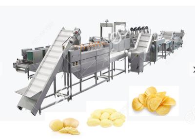 China Patatas fritas automáticas industriales que hacen máquina la calefacción eléctrica con la alta capacidad 200kg/H en venta