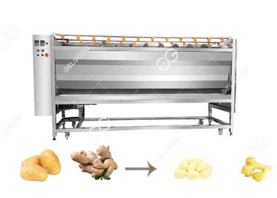 China 200-3000kg/T Customizable Commercial Potato Ginger Cleaning And Peeling Machine With Factory Price for sale