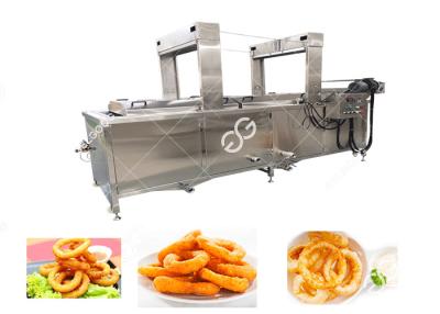 China Gas Heating Onion Ring Automatic Fryer Machine Continuous Onion Fryer Equipment for sale