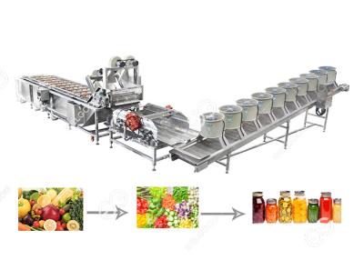 China Fruit And Vegetable Cleaning Air-Drying And Cutting Machine Production Line For Canning for sale