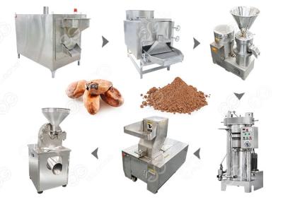 China Cadena de producción industrial del polvo de cacao, máquina de proceso de la nuez 100 Kg/H de la capacidad en venta