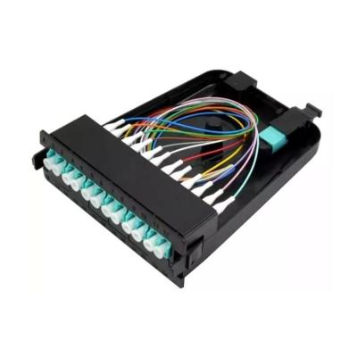 China 93*86*29 ABS Box Material FTTH Optical Om3 Cable Cassette Box Fiber Optic MTP MPO Modular for sale