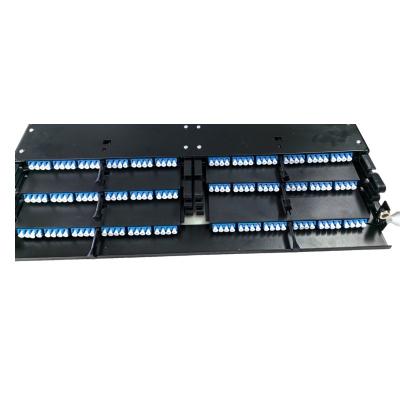 China 19-Inch High Density 144 Core 1U 96 Port ODF Fiber Optic Patch Panel for FTTH Network for sale