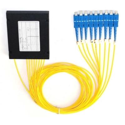 China 1 Time Supply 1*8 SC UPC ABS Box PLC Splitter for FTTH Fiber Optic Equipment for sale