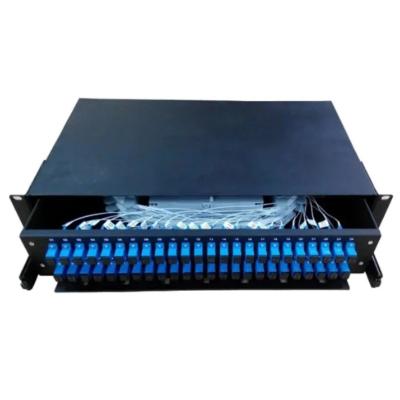 China LAN inalámbrico ODF 12 24 48 Panel de parcheado de fibra óptica de puerto central para red de telecomunicaciones en venta