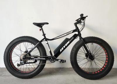 China Alloy Frame Motorized Fat Tire Bike , Pedal Assist Fat Bike Forged Stem for sale