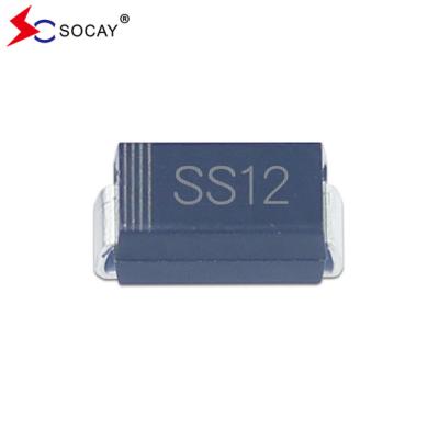 中国 20V Repetitive Peak  Reverse Voltage SS12A Schottky Barrier Diode SMA Package 販売のため